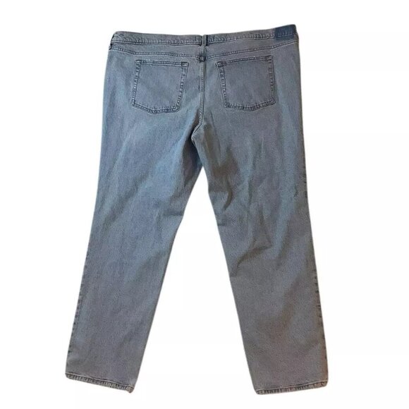 NWT Abercrombie & Fitch The Straight Ultra Mid-Rise Blue Womens 37/24L - Picture 3 of 11